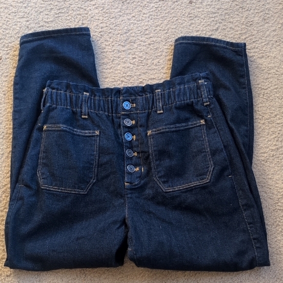 Pilcro Denim - Pilcro By Anthropologie Button Fly High Rise Ankle Jeans Size Small